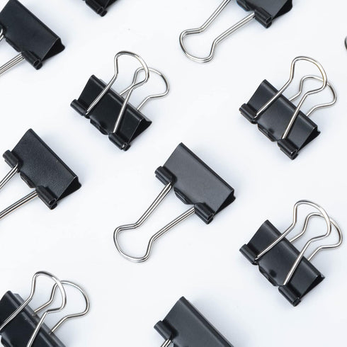 Metal Small Binder Clips Small for Paperwork,50 Pack 3/4 Inch Paper Clamps Clips Office Supplies,Mini Black Office Clips...