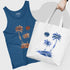 Palm Trees Stencil - Reusable 8.5x11 Inch Template for Painting on Walls, Wood, DIY Arts and Crafts Projects - LIONX...