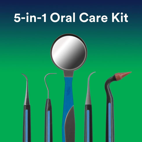 DenTek Professional Oral Care Kit, with Advanced Clean Tools including Dental Pick, Scaler, Stimulator, and Dental Mirror...