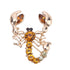 Men Women Retro Crystal Rhinestone Scorpion Brooch Creative Animal Insect Enamel Lapel Pins(Gold), one size...