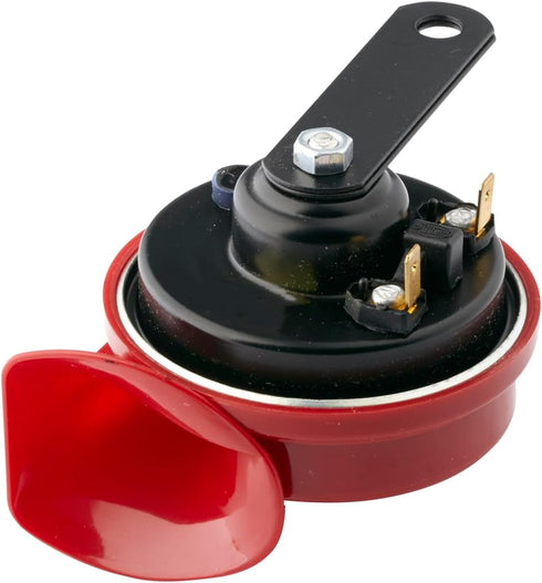HELLA 007424001 Red Trumpet Low-Tone Horn with Bracket, 12 V, 400 Hz (Universal Fit)...