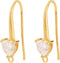 BENECREAT 20PCS 18K Gold Plated Cubic Zirconia Earring Hooks Ear Wires with Dangle Loops for DIY Jewelry Making Craft...
