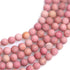 JOE FOREMAN 10mm Natural Stone Red Rhodonite Frosted Matte Unpolished Round Spacer Beads for Jewelry Making DIY Handmade Craft Supplies 15"...