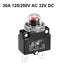 uxcell Thermal Circuit Breakers 30A 125/250V AC 32V DC Push Button Reset Overload Protector Switch with Waterproof Cap 2 Pcs...