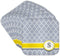 3dRose CST_154585_2 Your Personal Name Initial Letter S Monogrammed Grey Quatrefoil Pattern Personalized Yellow Gray Soft Coasters (Set of 8)...