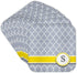 3dRose CST_154585_2 Your Personal Name Initial Letter S Monogrammed Grey Quatrefoil Pattern Personalized Yellow Gray Soft Coasters (Set of 8)...