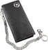 vogueteen Biker Rock Star Concho Mens Card Money Long Black Real Leahter Wallet With Chain...