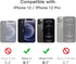 JETech Magnetic Case for iPhone 12/12 Pro 6.1-Inch Compatible with MagSafe, Translucent Matte Back Slim Shockproof Phone Cover (Black)......