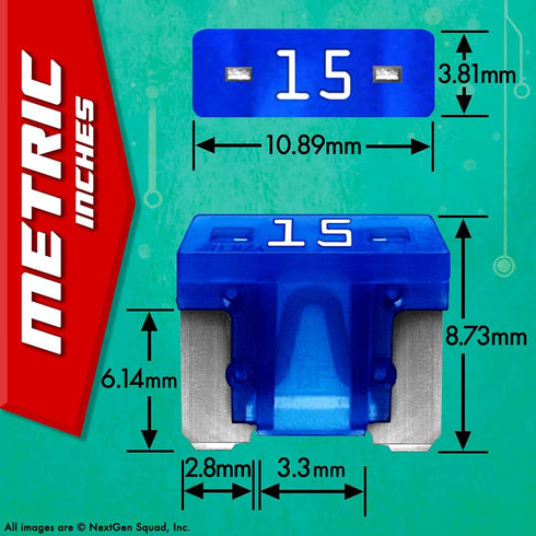 Low Profile Mini ATT 55 Piece Automotive Car Fuse Assortment Glove Box Set (54 LP-Mini Blade Fuses + Fuse Puller) 2A 3A 5A 7.5A 10A 15A 20A 25A 30...