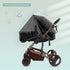 ITODA Mesh Baby Stroller Sun Shades Universal Breathable Travel Walking Outdoor See Through Beach Parasol Elastic Windproof Protective Cover for S...