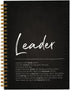 Leader Definition Lined Hardcover College Ruled Spiral Notebook Journal for Work Notes Journaling 5.5×8.3 Inch,Leader Mentor Supervisor Appreciati...