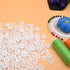 11mm 200Pcs Sewing Shirt Resin Buttons 4 Holes White Faux Pearl Finish...