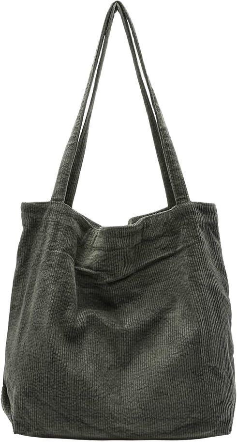 ALUWU Corduroy Tote Bag for Women Canvas Shoulder Handbags Cute Large Purse...