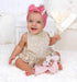 Bearington Baby Wee Wiggles, 8 x 7 Inch Small Pink Puppy Stuffed Animal, Baby Security Blankets for Girls, Dog Lovey...