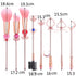 Sailor Moon Makeup Brushes Set - 8Pcs Anime Pink Metal Magic Wand Handle Makeup Brushes Professional is Great Gift for Fans, Girlfriend...