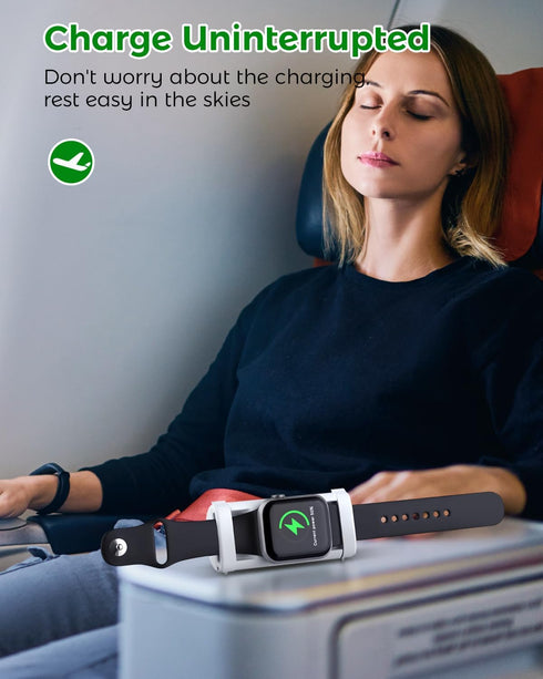 NEWQ Outdoor Power Bank for Apple Watch: Small Portable Magnetic Wireless Charger & Rechargeable 1800mAh Battery Powerbank for Charging iWatch Whe...