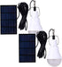 Solar Powered Lamp Portable Led Bulb Lights Solar Energy Panel Led Lighting for Camp Tent Night Fishing Emergency Lights Flash 350LM(Pack of 2)...