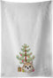 Caroline's Treasures BB1623WTKT Christmas Tree and Chihuahua White Kitchen Towel Set of 2 Dish Towels Decorative Bathroom Hand Towel for Hand, Fac...
