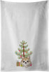 Caroline's Treasures BB1623WTKT Christmas Tree and Chihuahua White Kitchen Towel Set of 2 Dish Towels Decorative Bathroom Hand Towel for Hand, Fac...