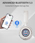 Wireless On-Ear Headphones Bluetooth with Microphone, Lightweight Foldable Wireless Headphones Built-in LED Lights, FM Radio, Micro SD/TF Slot for...