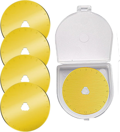 Rotary Cutter Blades, 45mm Replacement Blades 5Pack,Fits Fiskars,OLFA,Martelli,Dremel,Truecut,DAFA,Fabric Cutting Blades Refill for Quilting Scrap...