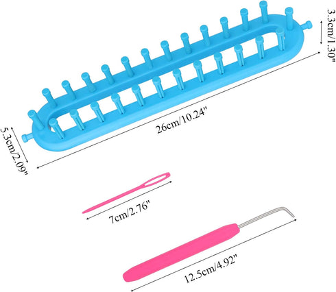 Coopay Scarf Knitting Loom Kit, DIY Craft Knitting Board Looms with Loom Pick Tool and Needle, Durable & Safe, Creativity for Kids Small Knitting ...