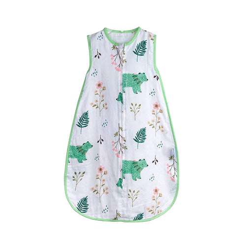 Baby Sleeping Sack Muslin Cotton, Soft Wearable Blanket for Summer, 0.5 Tog Sleeveless Sleep Sack for Newborns (0-3M), 6-12M, 0-12 Months, Lightwe...