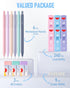 6PCS 0.9 mm Mechanical Pencil Set, Pastel Mechanical Pencil with 240PCS HB Pencil Lead, 3 Erasers, 9 Eraser Refill, Aesthetic School Supplies for ...