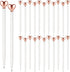Thenshop 24 Pcs Heart Shaped Pens Retractable Metal Cute Pens 1.0 mm Black Ink Ballpoint Decorative Pens Engagement Gifts for Women School Office ...