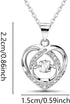 Sterling Silver Heart Necklace for Women Beating Love Heart Necklace Shiny Cubic Zirconia Dancing CZ Adjustable Chain Necklace for Daughter Mother...