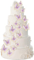 Set of 66 Pack Purple Gold Cupcake Toppers Mixed Size&Colour 3D Butterfly Cake Picks Decorations with Dot Glue and Support Stick for Girl Women We...