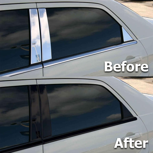 2 in x 25 FT Gloss Black Vinyl Wrap Kit Sticker Decal for Black Out Chrome Remove Window Trim Door Trim Self-Adhesive Air Release Waterproof and S...