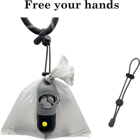 Dog Poop Bags Holder with LED Flashlight|Pet Waste Bags Dispenser for Leash|Doggie Potty Bags Container with Leak-proof Pet Trash Bags and Accesso...