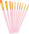 BOSOBO Paint Brushes Set, 10 Pieces Round Pointed Tip Paintbrushes Nylon Hair Artist Acrylic Paint Brushes for Acrylic Oil Watercolor, Face Nail B...