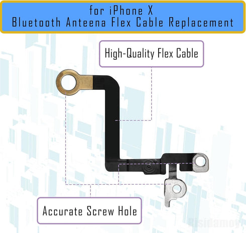 for iPhone X Bluetooth Wireless Antenna Flex Cable Replacement Part for iPhone 10 WLAN Bluetooth Signal Connection Antenna Part with Fix Tool Repa...
