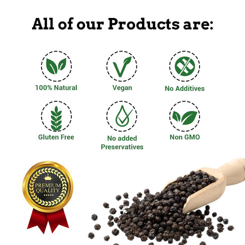 Spice Magic Herbs & Spices ~ 100% Pure, Aromatic & Natural I Gluten-Free I Non-GMO I Indian Origin (3.5oz (100g), Black Pepper Whole)...