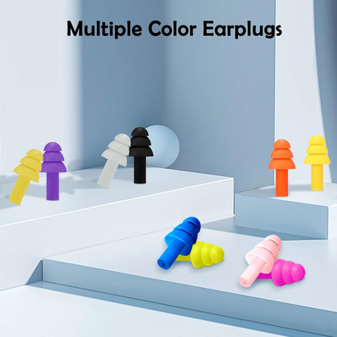 Ear Plugs for Sleeping Noise Cancelling, Reusable Silicone Sound Blocking Earplugs, Waterproof Noise Reduction Ear Plugs for Shooting, Swimming, C...