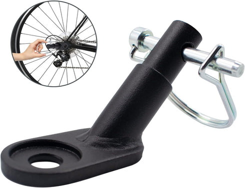 QzoneLife® Bicycle Trailer Coupler Hitch Black Universal Cycling Adapter Accessories Rear Replacement Axle Hitch Attachment for Child Pet Cargo Bi...