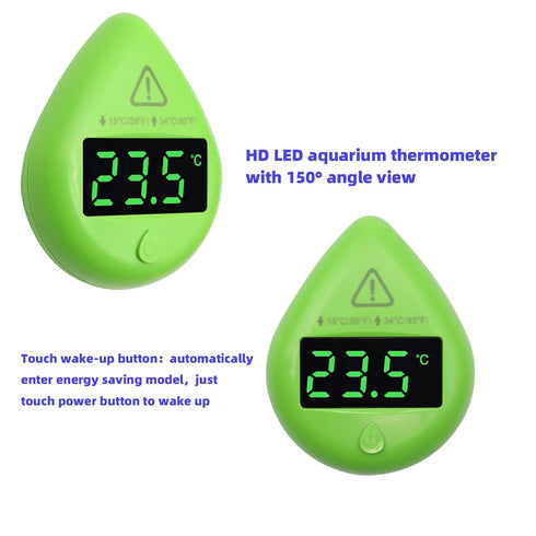Aquarium Temperature Alarm Monitoring Tool Mini Digital Alarm Thermometer Fish Tank Mini Terrarium Tank Turtle Tank Tropical Fish Bowl Digital The...