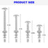 Wheelbarrow Handles Replacement Kit for 5/16 Stainless Nuts and Bolts 4", 3", 2-1/2" and 1" Wheelbarrow Parts, Wheel Barrow Handles - 12-Pack...