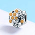 Bee Honeycomb Charm Beads 925 Sterling Silver Beads Fit for European Charm Bracelet...