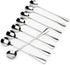 Long-handled ice tea spoon, cocktail stir spoons, stainless steel coffee spoons, ice cream scoop Set of 8 (Silver, Round)...