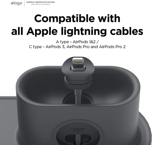elago MS Charging Station 2 - Compatible with iPhone 15, iPhone 14, MagSafe Charger, iPhone 13, iPhone 12 AirPods Pro 2, AirPods Pro, and All Appl...