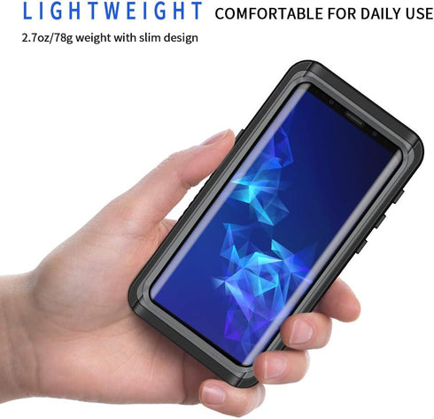 Lanhiem for Samsung Galaxy S9+ Plus Case, IP68 Waterproof Dustproof Case with Built-in Screen Protector, Rugged Full Body Shockproof Protective Ph...