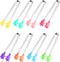 8PCS Silicone Mini Tongs, 5Inch Hand Shape Food Tongs, Colourful Small Kids Tongs for Serving Food, Ice Cube, fruits, Sugar, Barbecue by Sunenlyst...