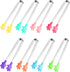 8PCS Silicone Mini Tongs, 5Inch Hand Shape Food Tongs, Colourful Small Kids Tongs for Serving Food, Ice Cube, fruits, Sugar, Barbecue by Sunenlyst...