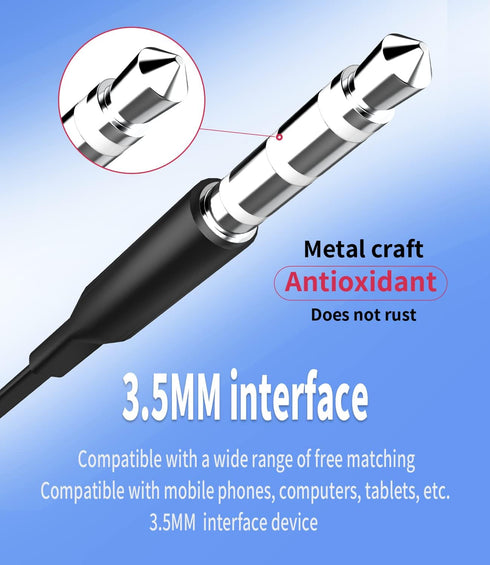 3.5mm Headphone with Microphone Jack Earbud(2pack) Gaming Laptop Earphone Video Game Ear for Kid for School Computer Wired Headset PC Chromebook A...