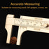 Brass Pocket Caliper with Double Scale Sliding Gauge Bead Measuring Tool Millimeter Gauge Mini Brass Vernier Caliper Brass Ruler, Gold Ruler for M...