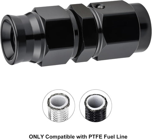 EVIL ENERGY 3AN PTFE Hose End Fitting Straight Black for PTFE Hose Only 2PCS...
