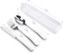 4PCS Premium Travel Utensils With Case, Stainless Steel Reusable Portable Utensils Set With Case, Lengnoyp Travel Silverware Set With Case for Lun...